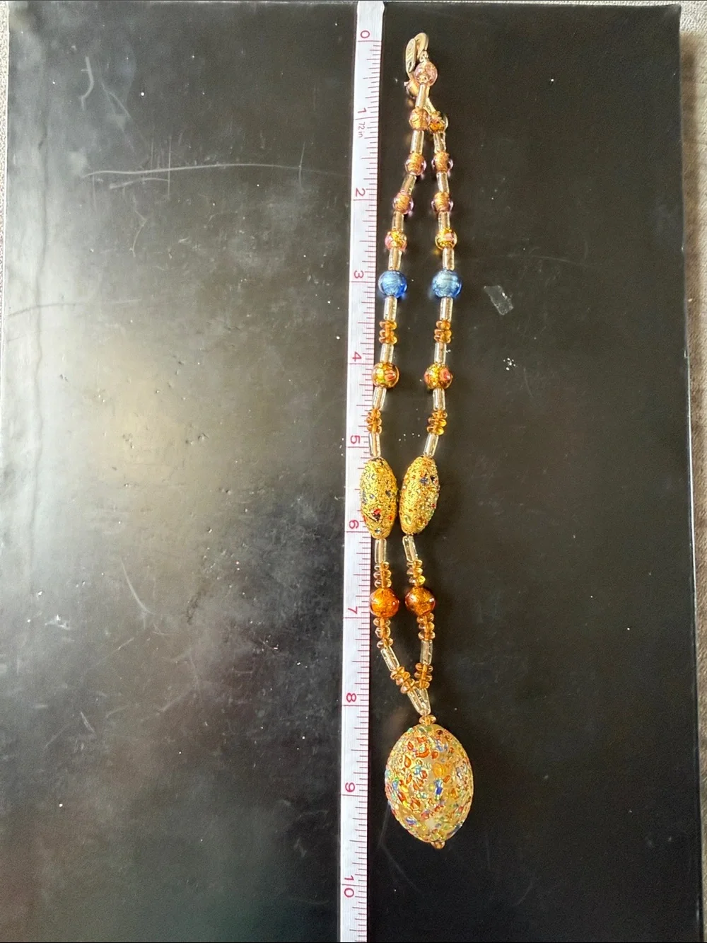 Elegant Italian Morano Glass Necklace.Hand made.